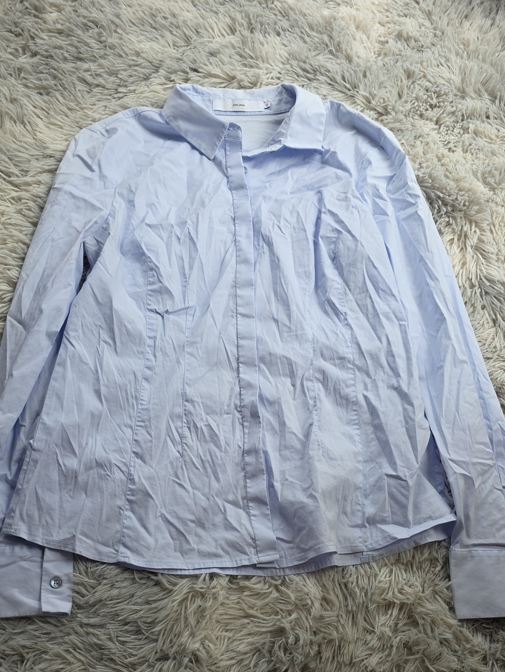 Women's Light Blue Tailored Button-Down Shirt